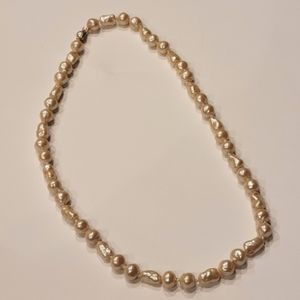 Glass pearl necklace
